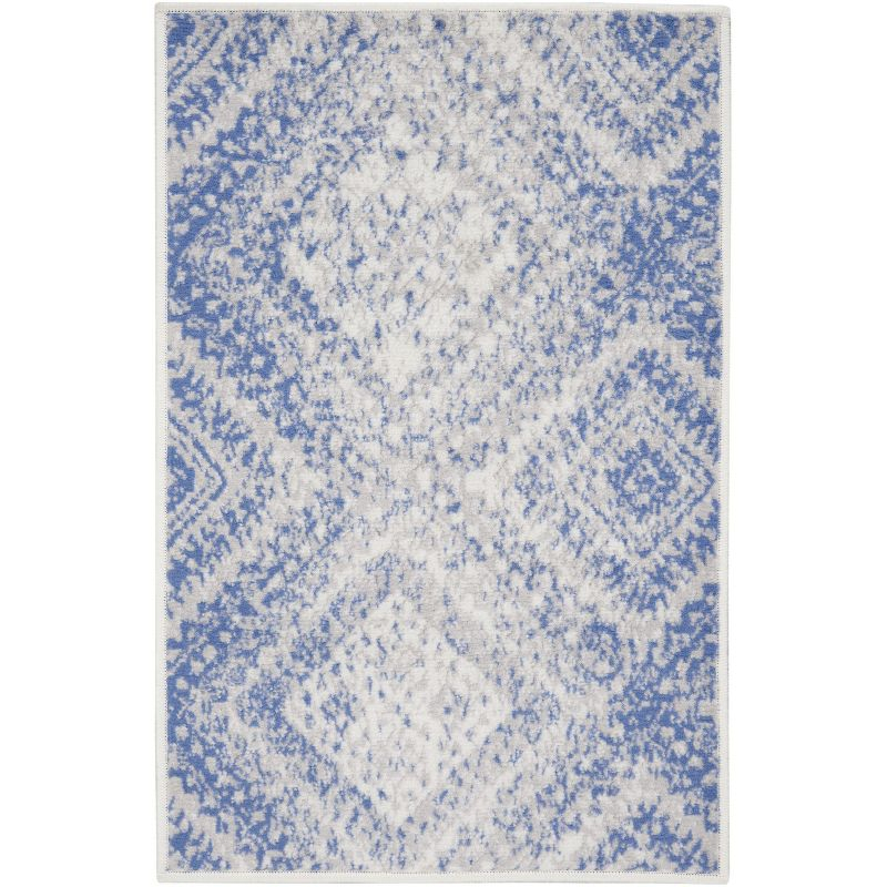 Nourison Whimsicle WHS17 Indoor only Area Rug - Ivory Blue 2' x 3'