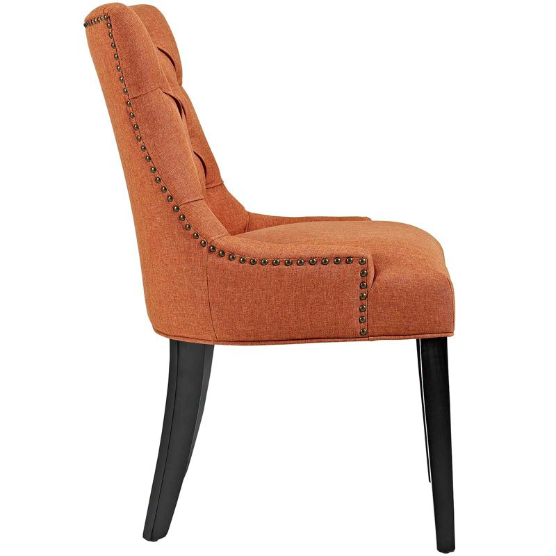 Modway Regent Dining Side Chair Fabric Set of 2 Orange