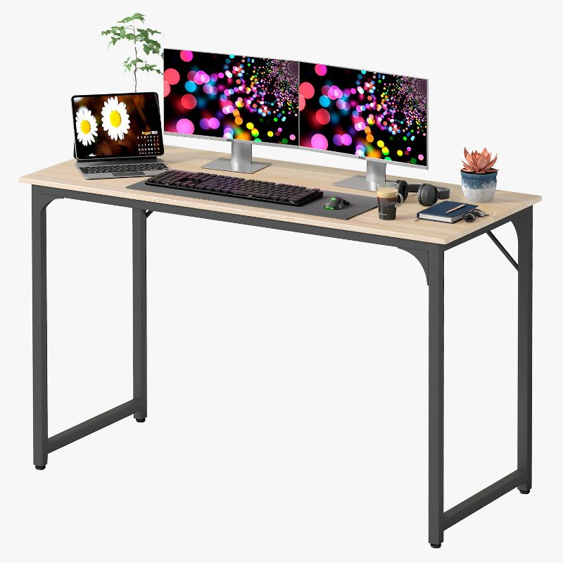 FDW Computer Desk 47 inch Length Study Writing Table, Adjustable feet, Modern Furniture for Home Office, Nature