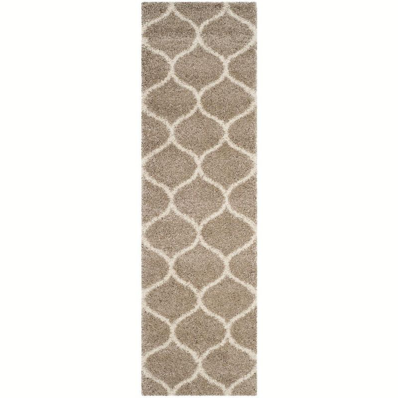 Hudson Shag SGH280 Power Loomed Indoor Runner Rug - Beige/Ivory - 2'3"x10' - Safavieh