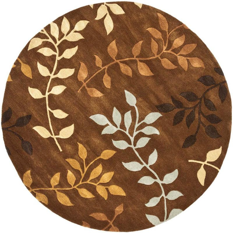 Soho SOH833 Hand Tufted Indoor Area Rug - Brown/Multi - 6' round - Safavieh.