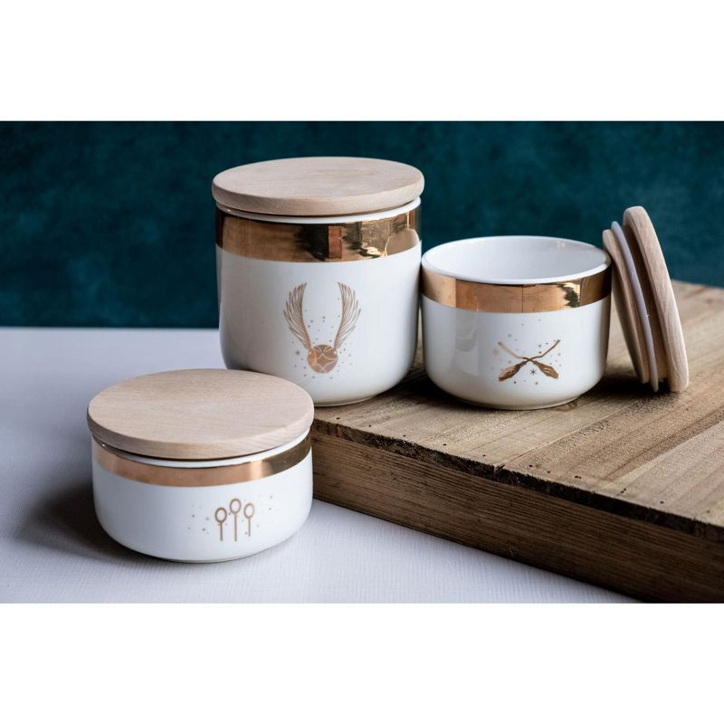 Ukonic Harry Potter Quidditch Ceramic Storage Jar Containers | Set of 3