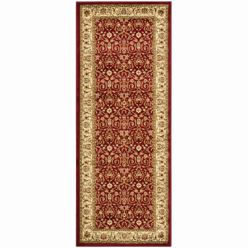 Lyndhurst LNH312 Power Loomed Runner Rug - Red/Ivory - 2'3"x18' - Safavieh.