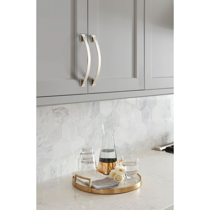 Amerock Candler 6-5/16 inch (160mm) Center-to-Center Polished Nickel Cabinet Pull