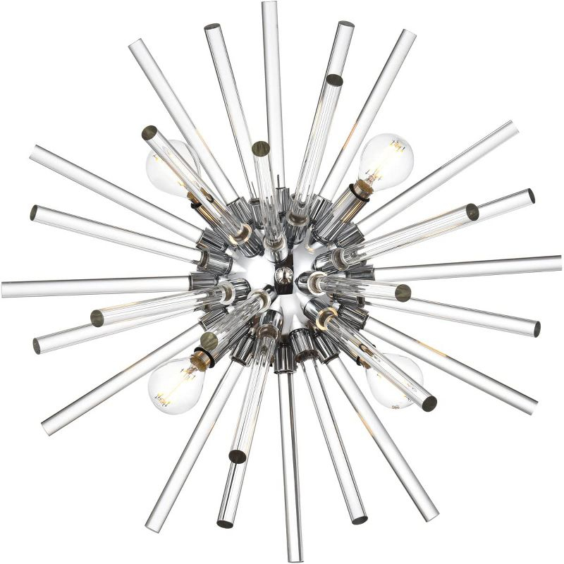 Elegant Lighting Sienna 18 inch crystal rod wall sconce in chrome