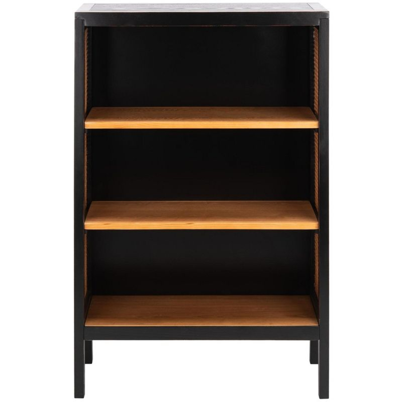 Franz 3 Shelf Wood Back Etagere - ETG2104 - Black/Natural - Safavieh
