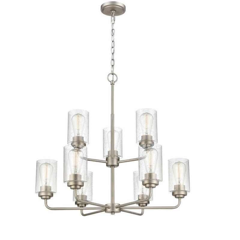 Millennium Lighting Moven 9 - Light Chandelier in  Satin Nickel