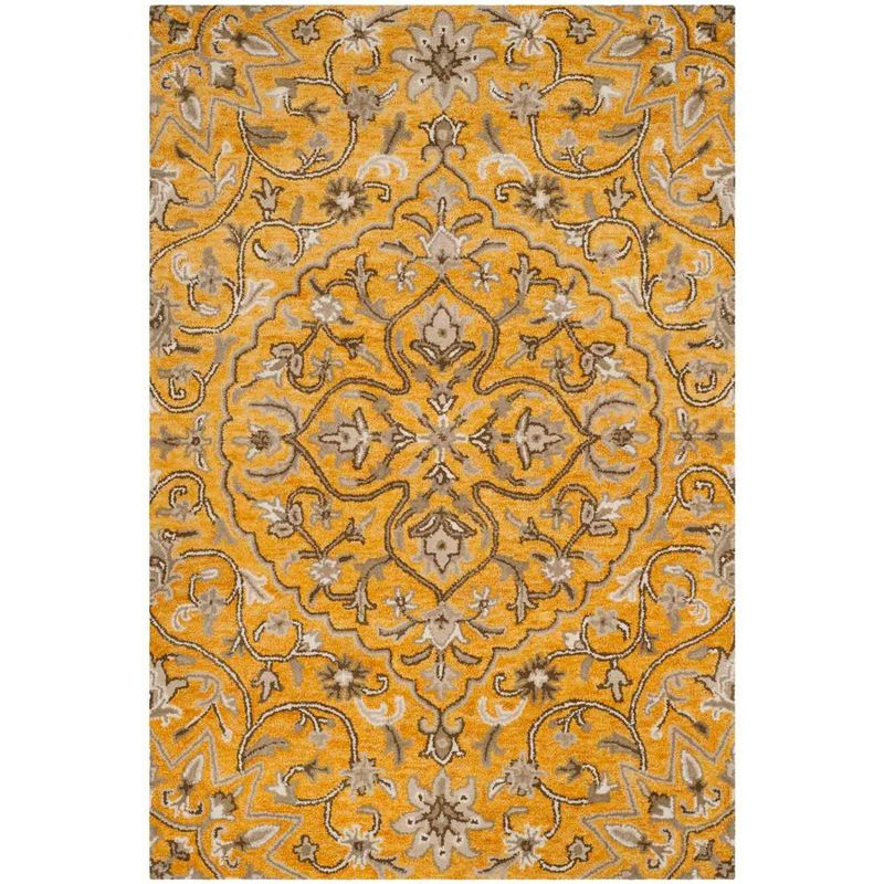 Bella BEL673 Hand Tufted Accent Rug - Gold/Taupe - 2'6"x4' - Safavieh.