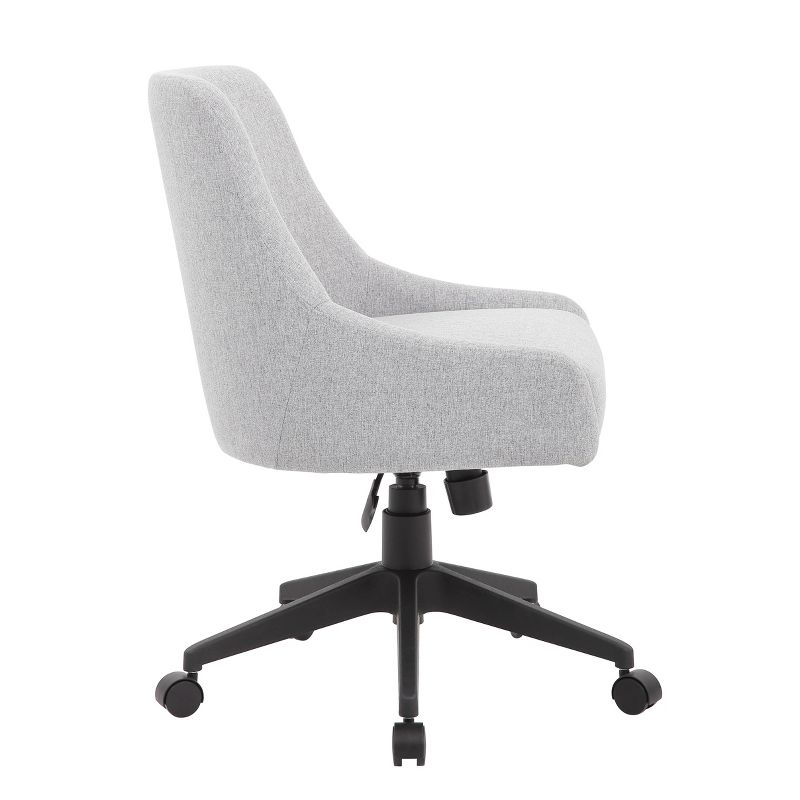 Boyle Desk Chair Gray: Boss Office Products, Molded Back, Pneumatic Lift, Nylon Base