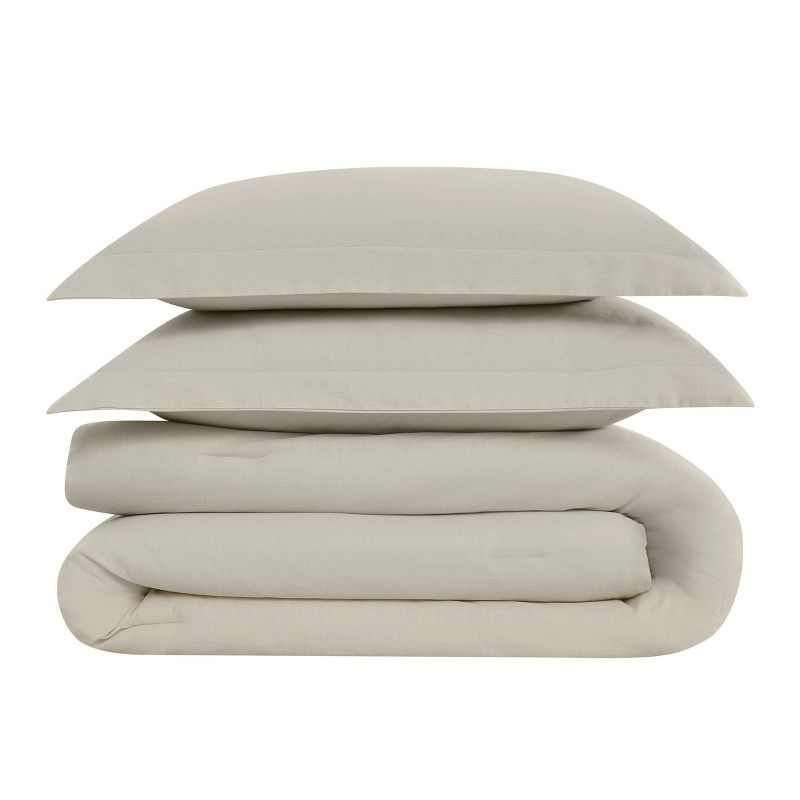 Brooklyn Loom 3pc King Flax Linen Comforter Set Natural