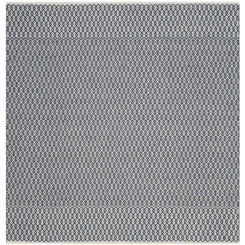 Montauk MTK339 Hand Woven Indoor Area Rug - Ivory/Navy - 6'x6' - Safavieh