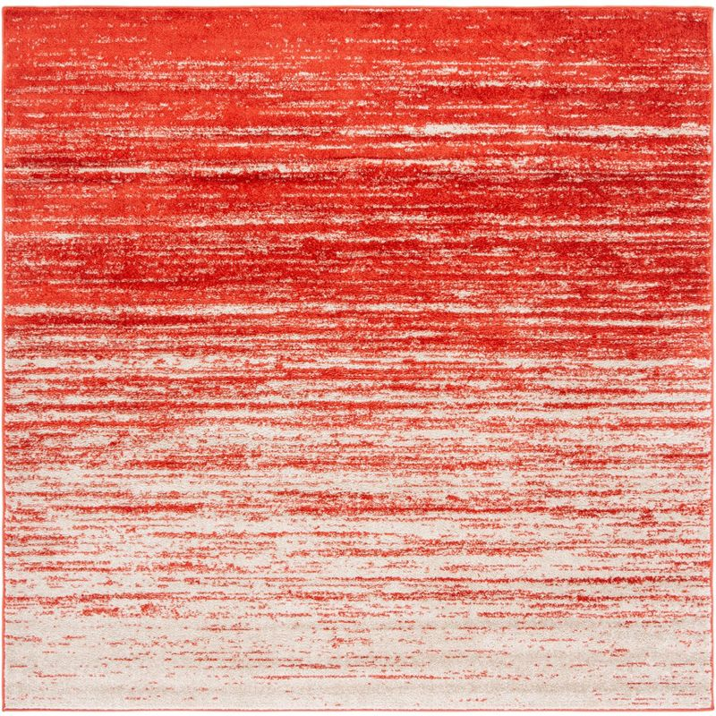 Adirondack ADR113 Machine Made Indoor Area Rug - Orange/Grey - 4'x4' - Safavieh