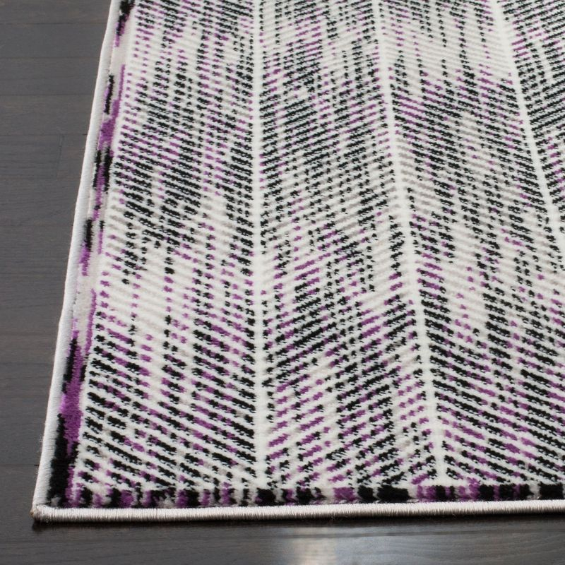 Skyler SKY194 Power Loomed Indoor Area Rug - Grey/Purple - 6'7"x6'7" - Safavieh