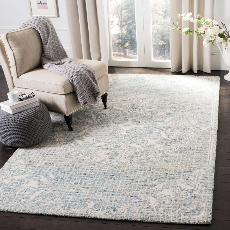 Abstract ABT762 Handmade Indoor Area Rug - Light Blue - 6'x9' - Safavieh