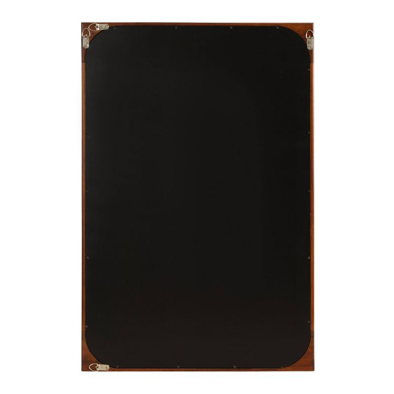 Kate & Laurel All Things Decor 24"x36" Kenai Framed Wall Mirror Walnut Brown: Modern Rectangular Design, No Assembly Required