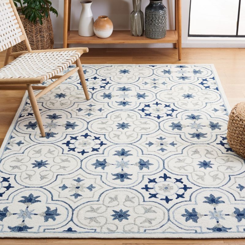 Micro-Loop MLP381 Hand Tufted Indoor Area Rug - Ivory/Sage - 8'x10' - Safavieh