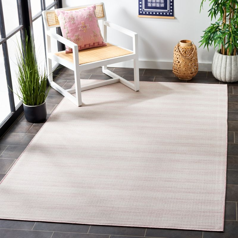 Hampton HTN231 Power Loomed Indoor/Outdoor Area Rug - Light Pink - 5'1"x7'6" - Safavieh.