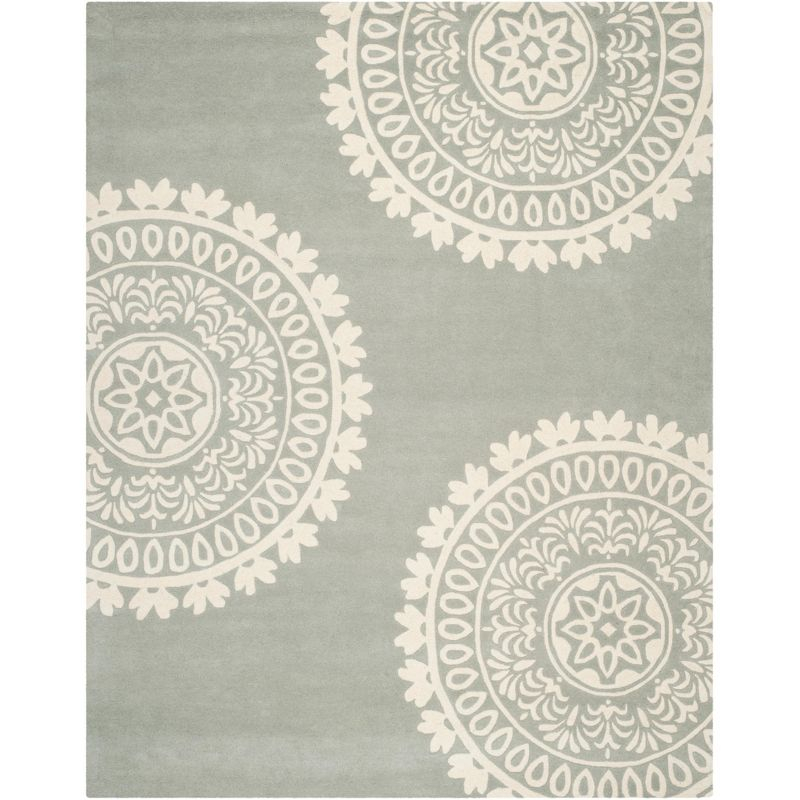 Bella BEL121 Hand Tufted Area Rug - Grey/Ivory - 8'9"x12' - Safavieh.