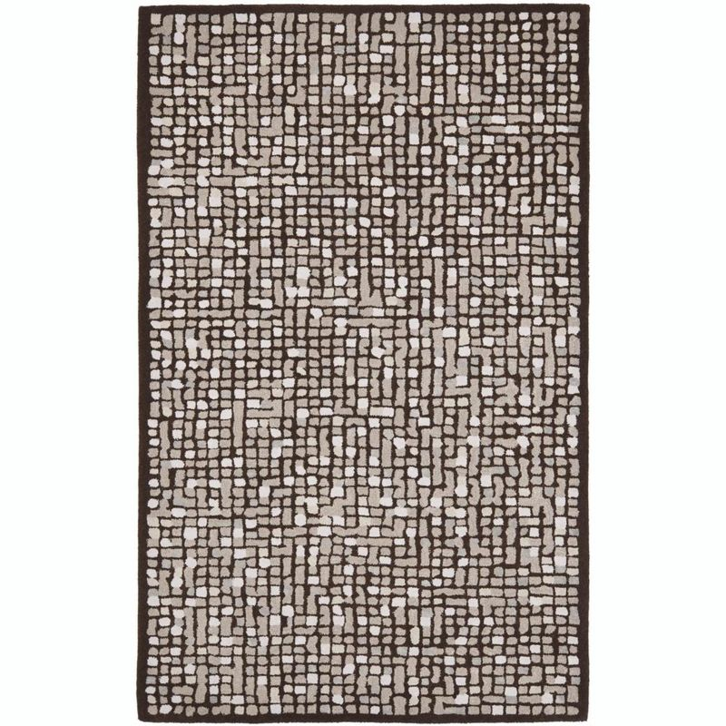 Martha Stewart Mosaic - MSR3623 - Indoor Hand Tufted Area Rugs - Wampum Purple - 5'x8'
