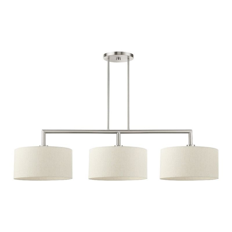 Livex Lighting Meridian 3 - Light Chandelier in  Brushed Nickel