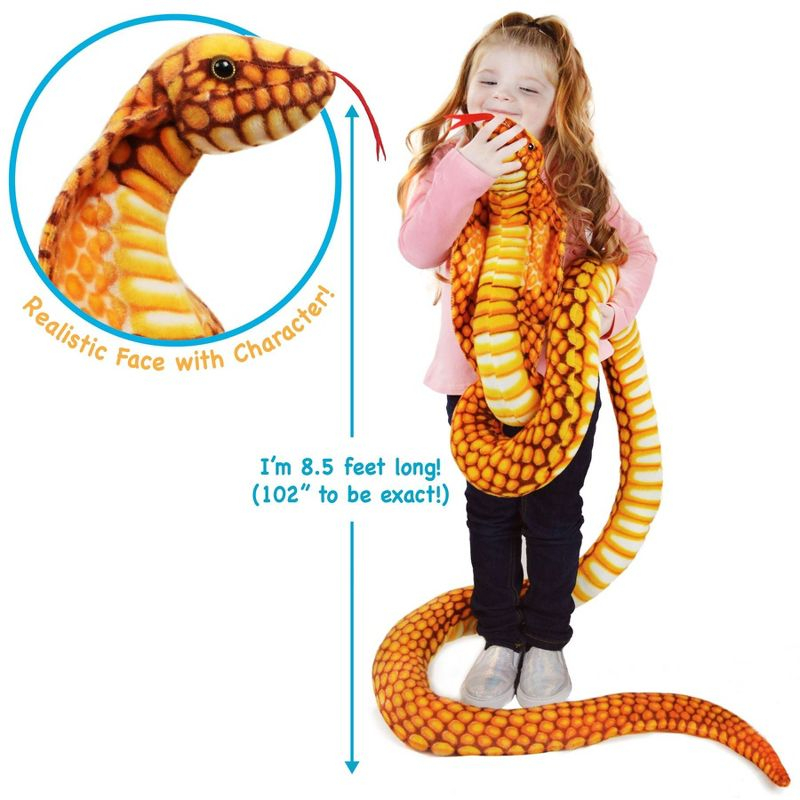 Qamra the King Cobra - 102 Inch Stuffed Animal Plush - By Viahart