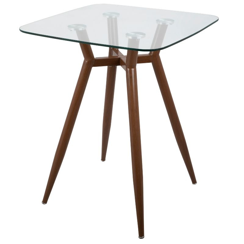 Clara Mid-Century Modern Square Counter Table Walnut - LumiSource