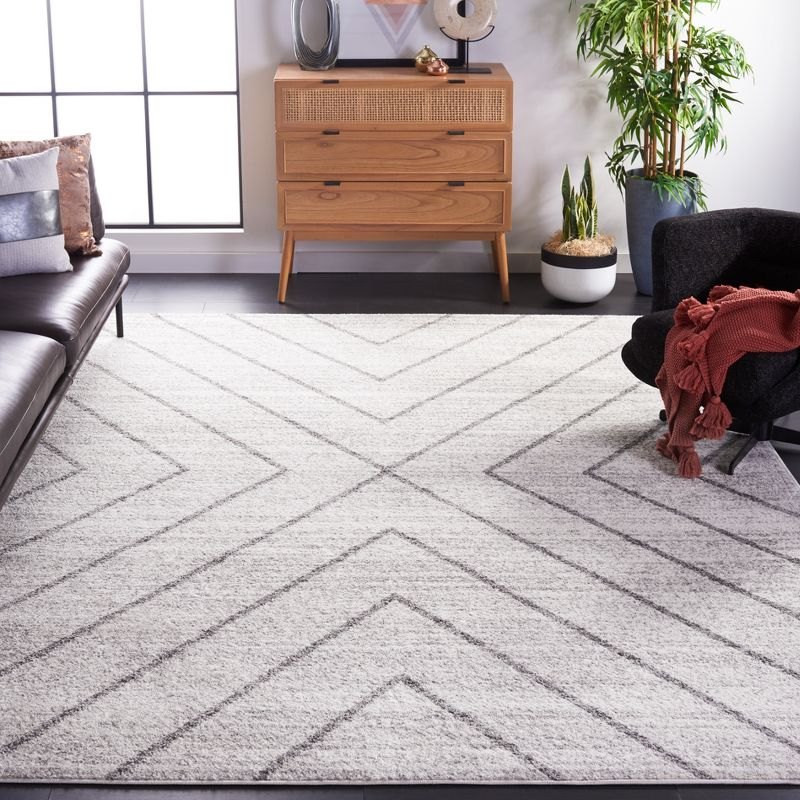 Adirondack ADR253 Machine Made Indoor Area Rug - Ivory/Charcoal - 9'x12' - Safavieh