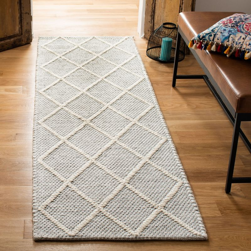Natura NAT310 Hand Woven Runner Rug - Silver/Ivory - 2'3"x10' - Safavieh.