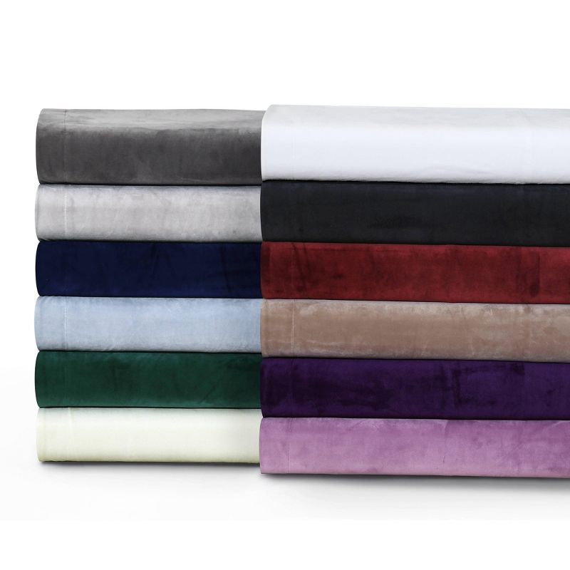 2pc Twin Venice Velvet Oversized Solid Duet Set Burgundy - Tribeca Living: Luxurious Polyester, Reversible, OEKO-TEX Certified