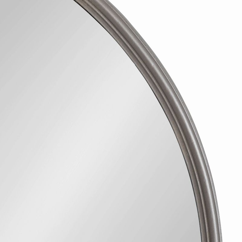 30" Caskill Round Wall Mirror Gray - Kate & Laurel: Chic Oversized Decor, No Assembly Required