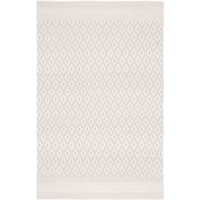 Marbella MRB752 Hand Woven Indoor Accent Rug - Ivory/Black - 4'x6' - Safavieh