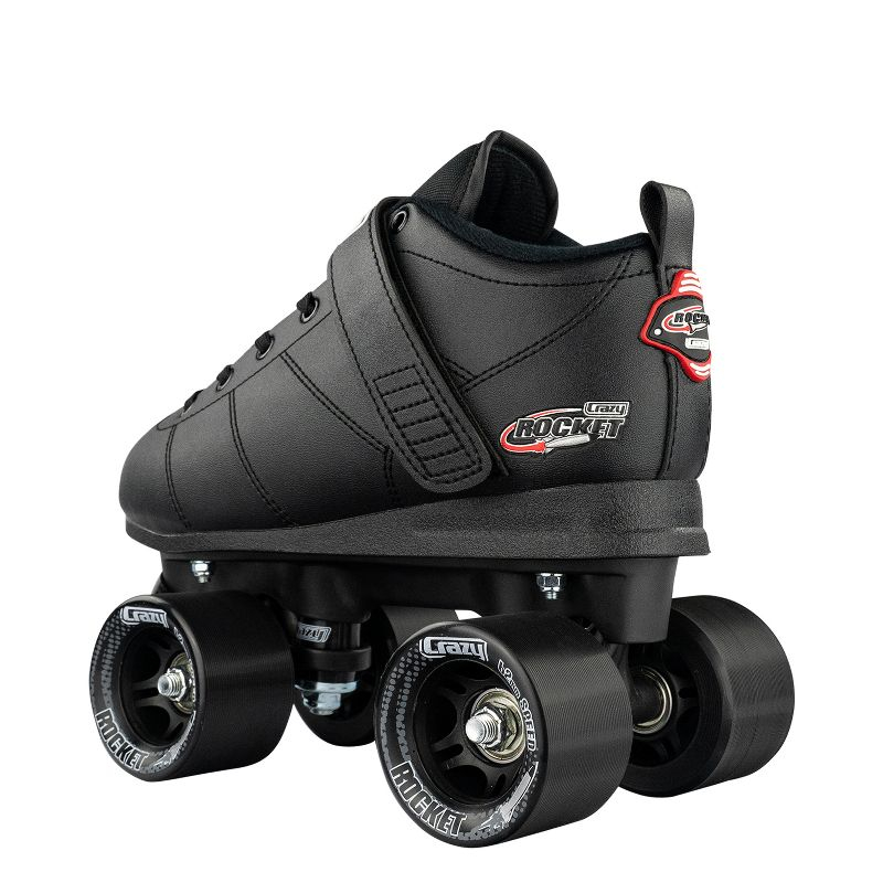 Crazy Skates Black Rocket Roller Skates - Men's Quad Skates - 5