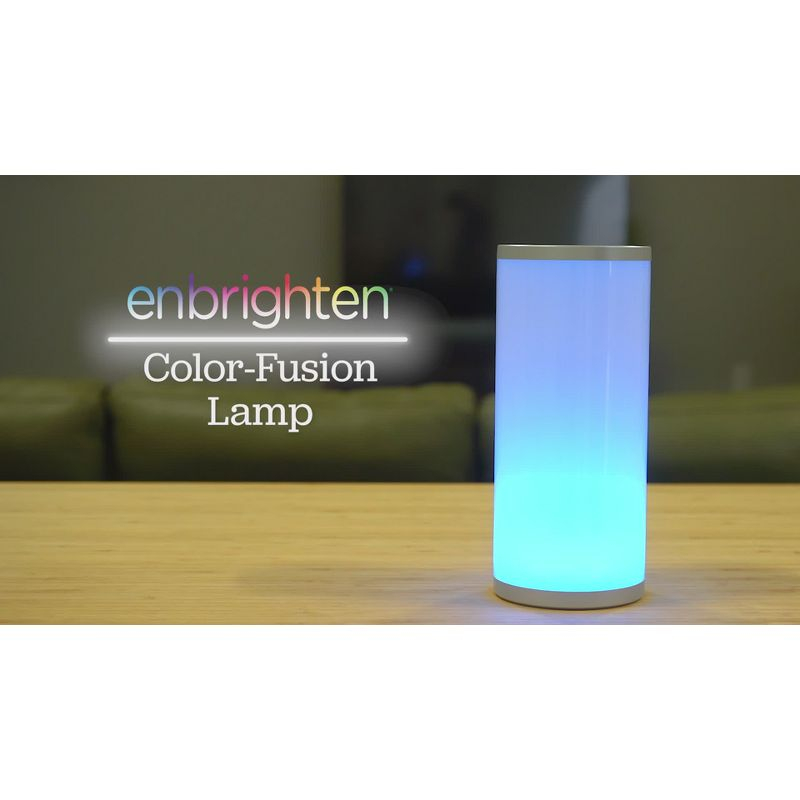 Seasons Color Fusion Lights Table Lamp Silver - Enbrighten: Touch-Controlled, USB Powered, Modern Decor