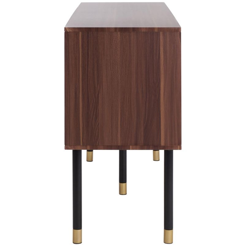 Shiloh Media Stand - White/Walnut - Safavieh