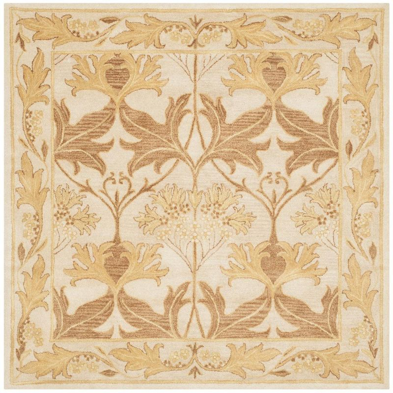 Antiquity AT841 Hand Tufted Indoor Area Rug - Beige/Gold - 6'x6' - Safavieh