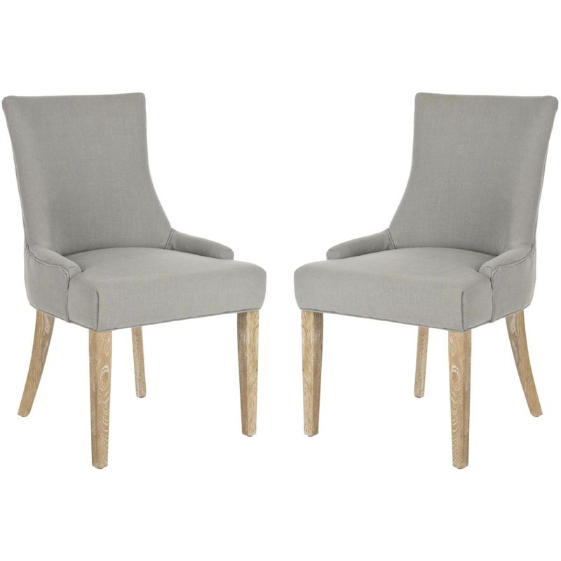 Lester 19" H Dining Chair (Set of 2) - MCR4709 - Granite - Safavieh Couture