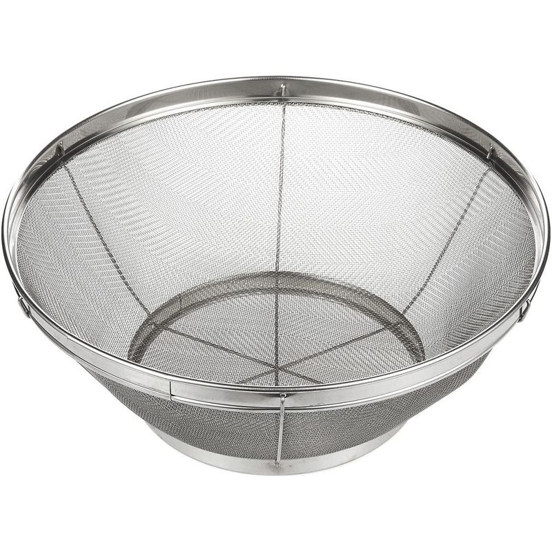 [Juvale] Juvale Large Fine Mesh Pasta Strainer, Metal Colander for Rice, Quinoa, Yogurt, 11 x 4 In