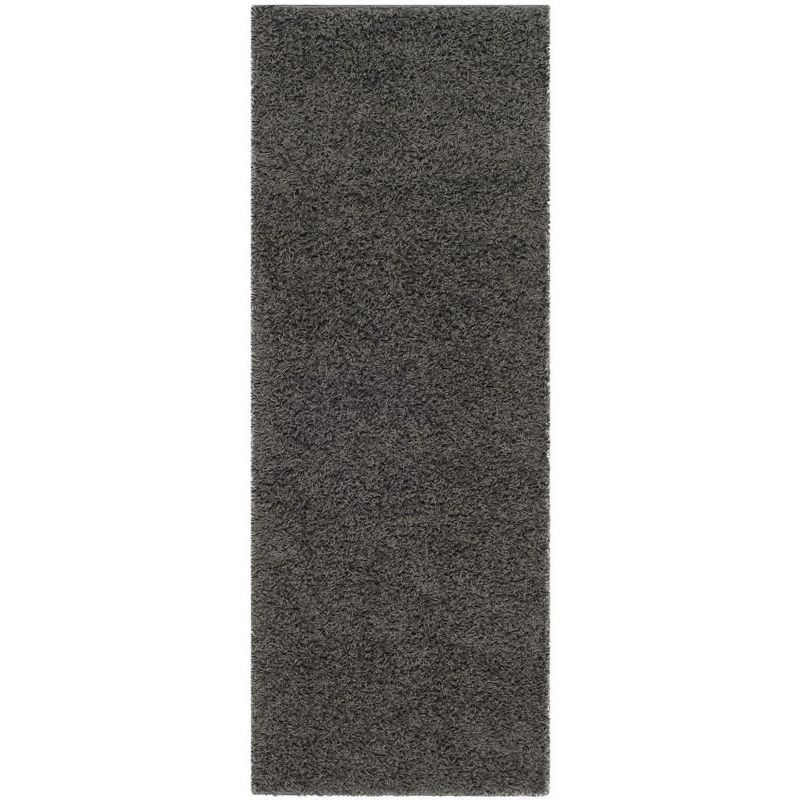 Athens Shag SGA119 Power Loomed Indoor Runner Rug - Dark Grey - 2'3"x8' - Safavieh