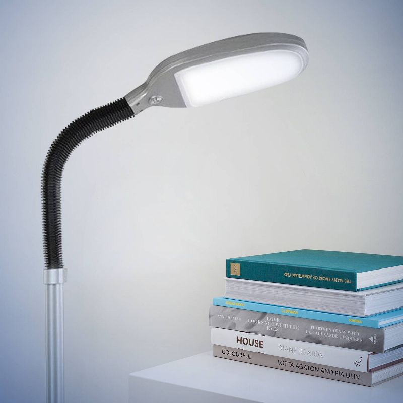 Brightech Litespan 53 in. Industrial Dimmable LED Floor Lamp with Height Adjustable Gooseneck Head