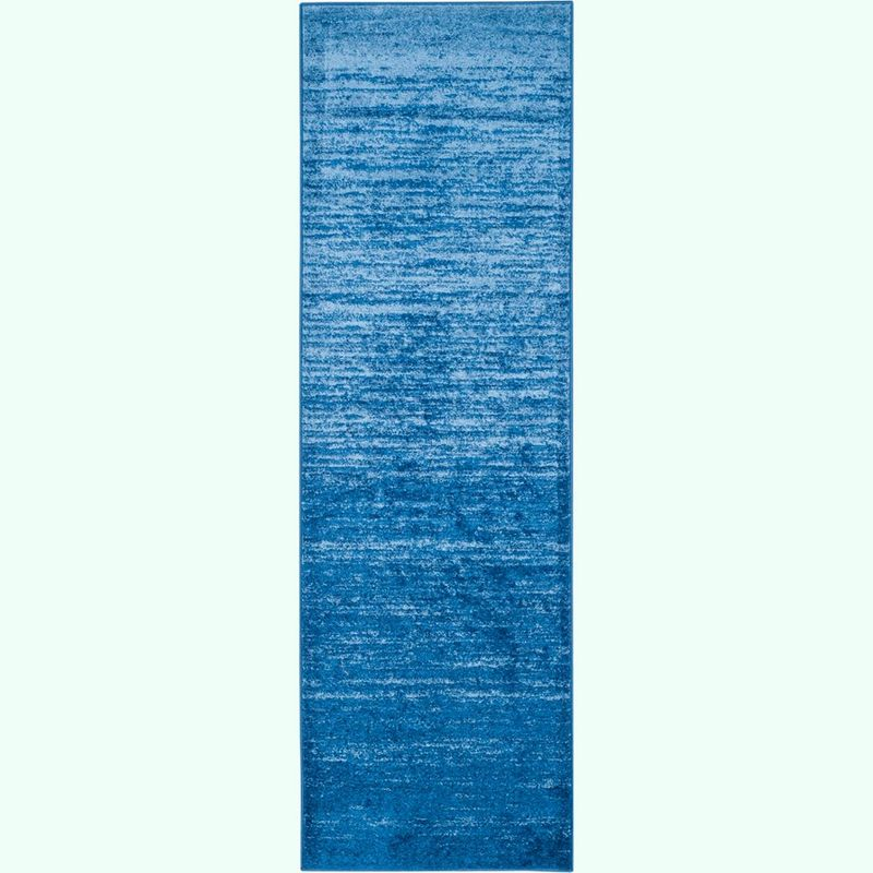 Adirondack ADR113 Machine Made Indoor Runner - Light Blue/Dark Blue - 2'-6"x8' - Safavieh