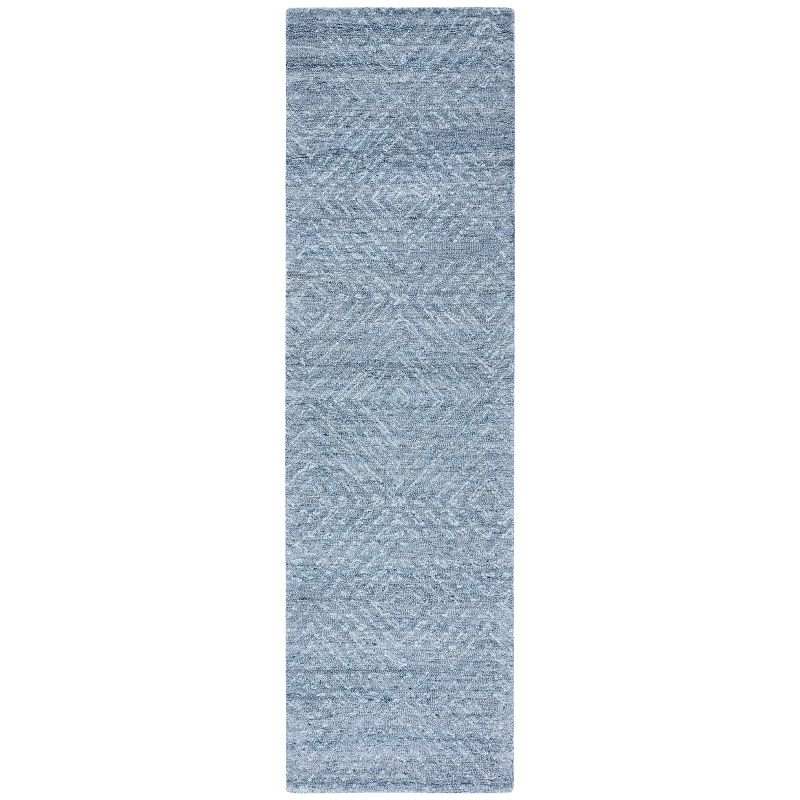 Abstract ABT146 Handmade Indoor Runner - Blue - 2'-3"x6' - Safavieh