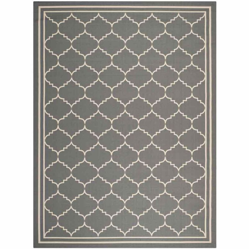 Courtyard CY6889 Power Loomed Indoor and Outdoor Area Rug - Grey/Beige - 8'x11' - Safavieh