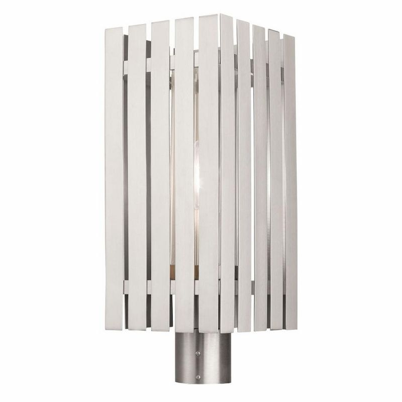 Livex Lighting Greenwich 1 - Light Post Light in  Brushed Nickel