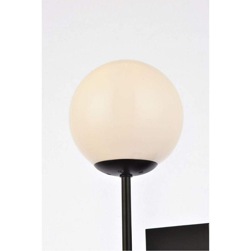 Elegant Lighting Neri 1 light black and white glass wall sconce