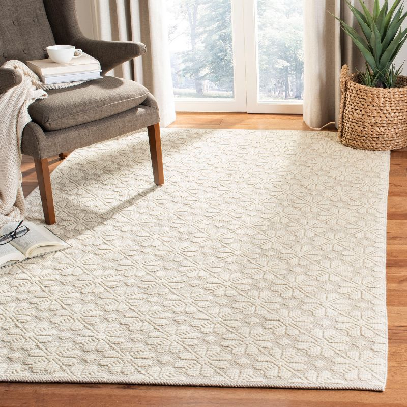Martha Stewart Vermont - MSR3503 - Indoor Hand Woven Area Rugs - Ivory - 6'x9'