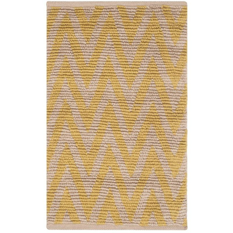 Cape Cod CAP863 Hand Woven Accent Rug - Natural/Yellow - 2'3"x3'9" - Safavieh.