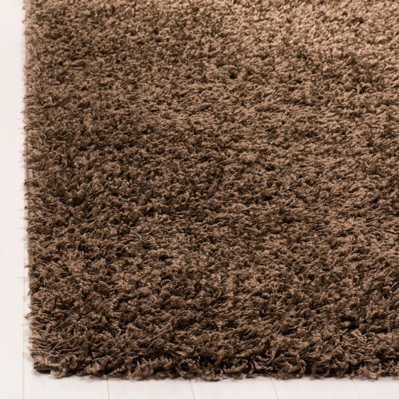 Athens Shag SGA119 Power Loomed Area Rug - Taupe - 6'7"x6'7" - Safavieh.