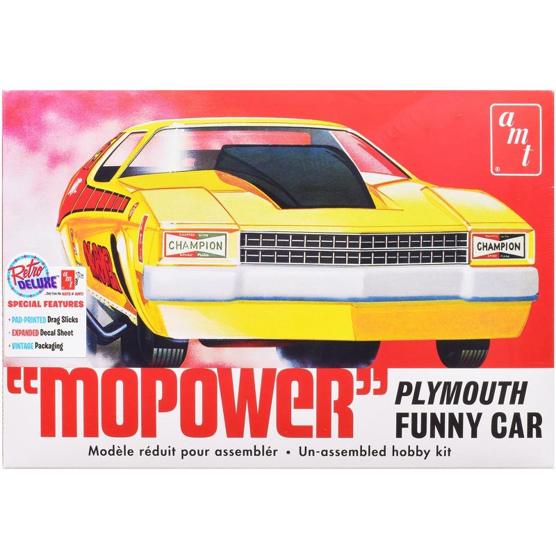 Skill 2 Model Kit Plymouth Funny Car "Mopower" 1/25 Scale Model by AMT