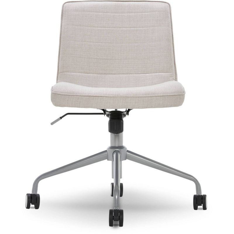 Adelaide Task Chair French Ivory - Adore Decor: Sturdy, Swivel, Adjustable Height, Metal Legs