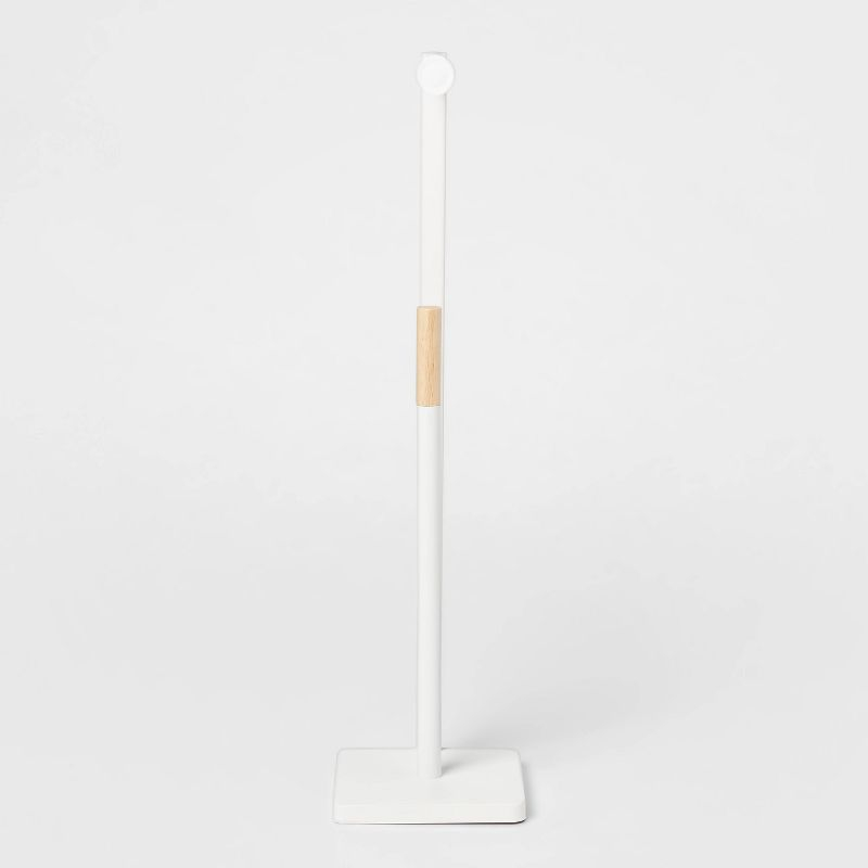 Freestanding Toilet Paper Holder Matte White - Brightroom™: Steel Construction, 22.99" Height, Bathroom Storage